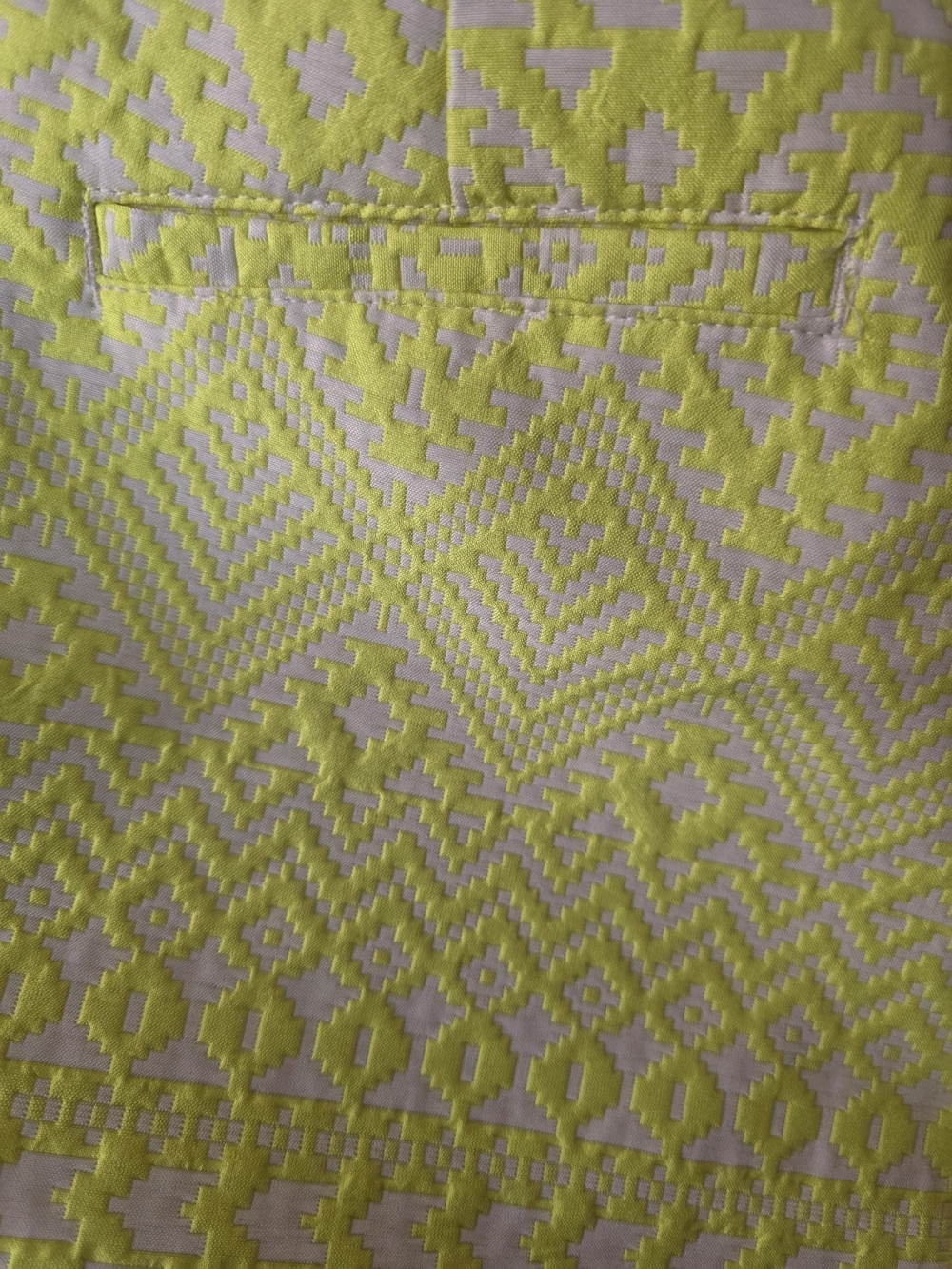 Merona Neon Yellow Patterned Women's Bermuda Shorts - Picture 4 of 8